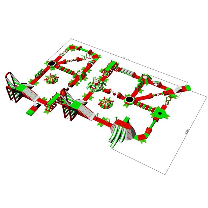 Wanyun 42*38M Or Customized Inflatable Water Park For Sea